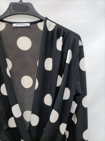 ZARA. Body negro lunares T.s