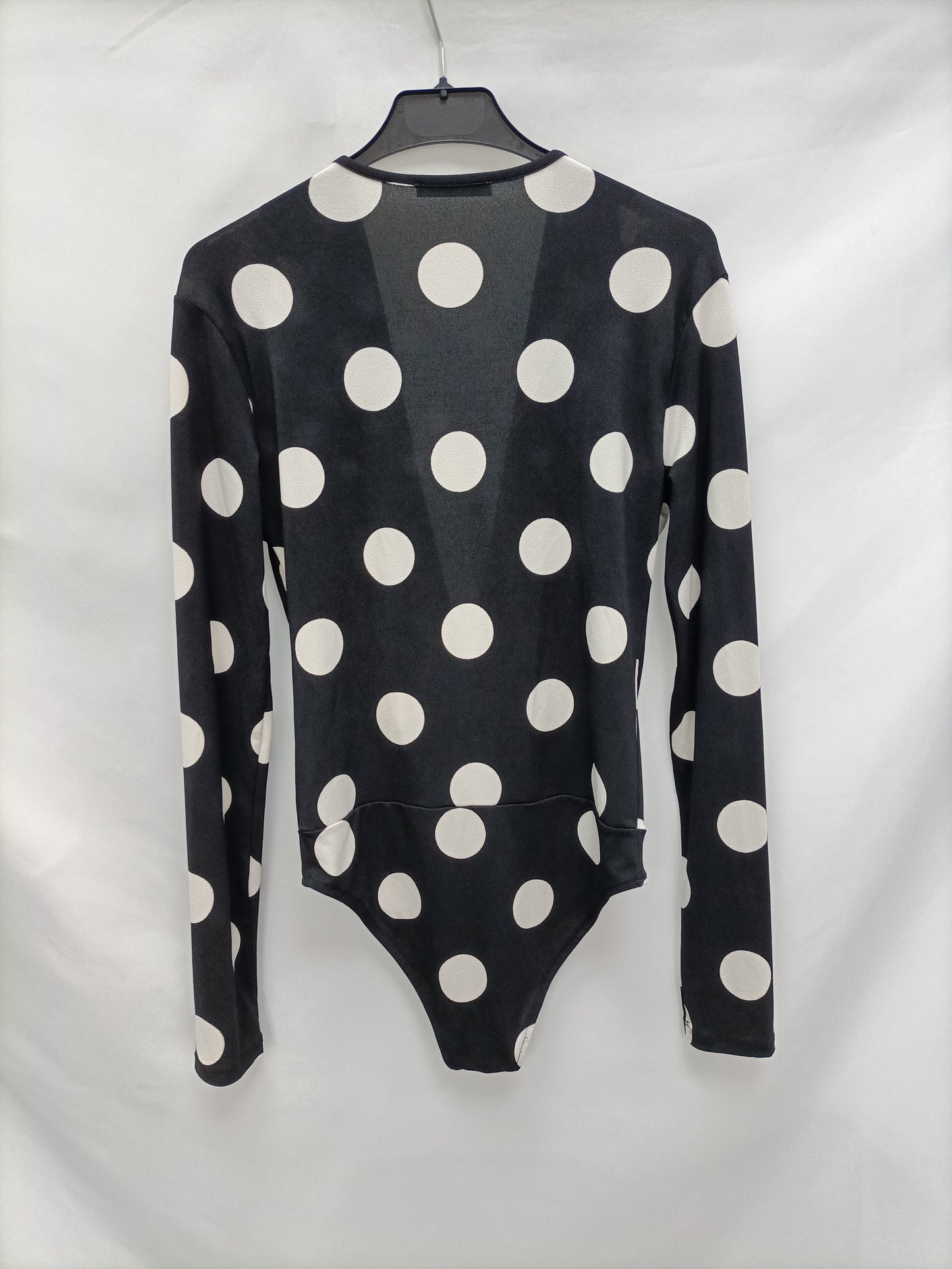 ZARA. Body negro lunares T.s