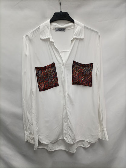 VALENTINA. Blusa bolsillos T.s