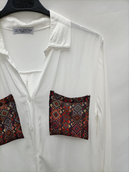 VALENTINA. Blusa bolsillos T.s