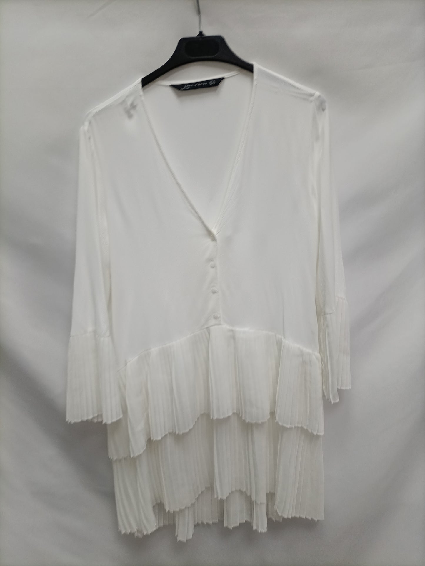 ZARA. Vestido/blusa tablas T.xs