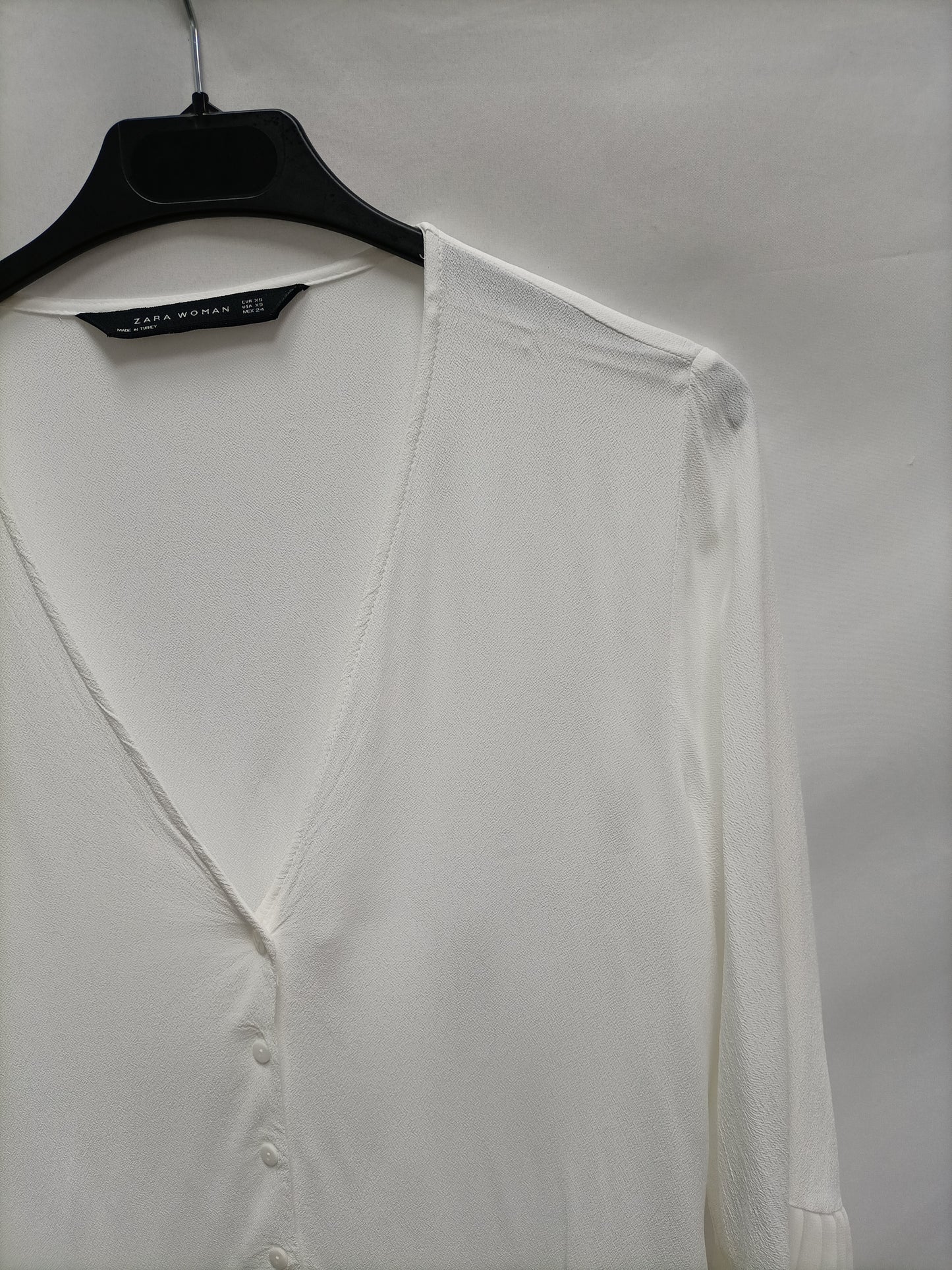 ZARA. Vestido/blusa tablas T.xs