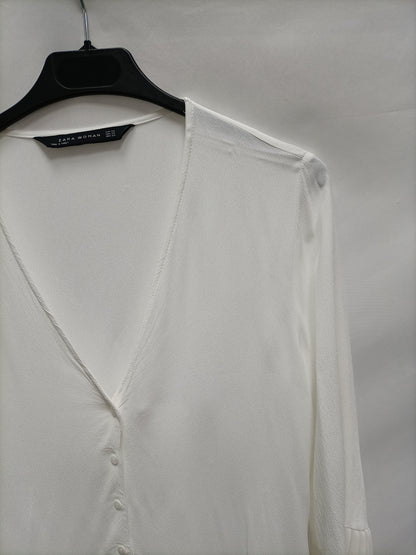 ZARA. Vestido/blusa tablas T.xs