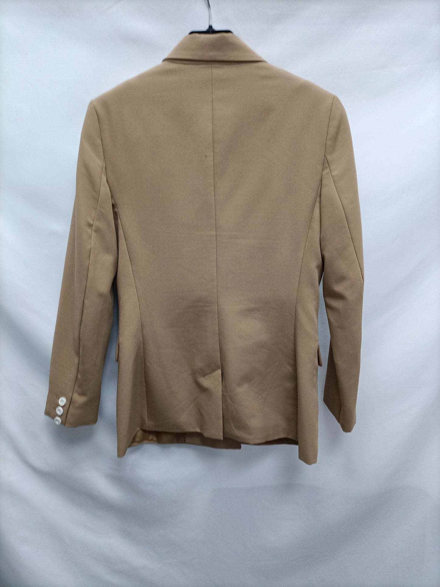 BERSHKA. Camel double-breasted blazer Ts