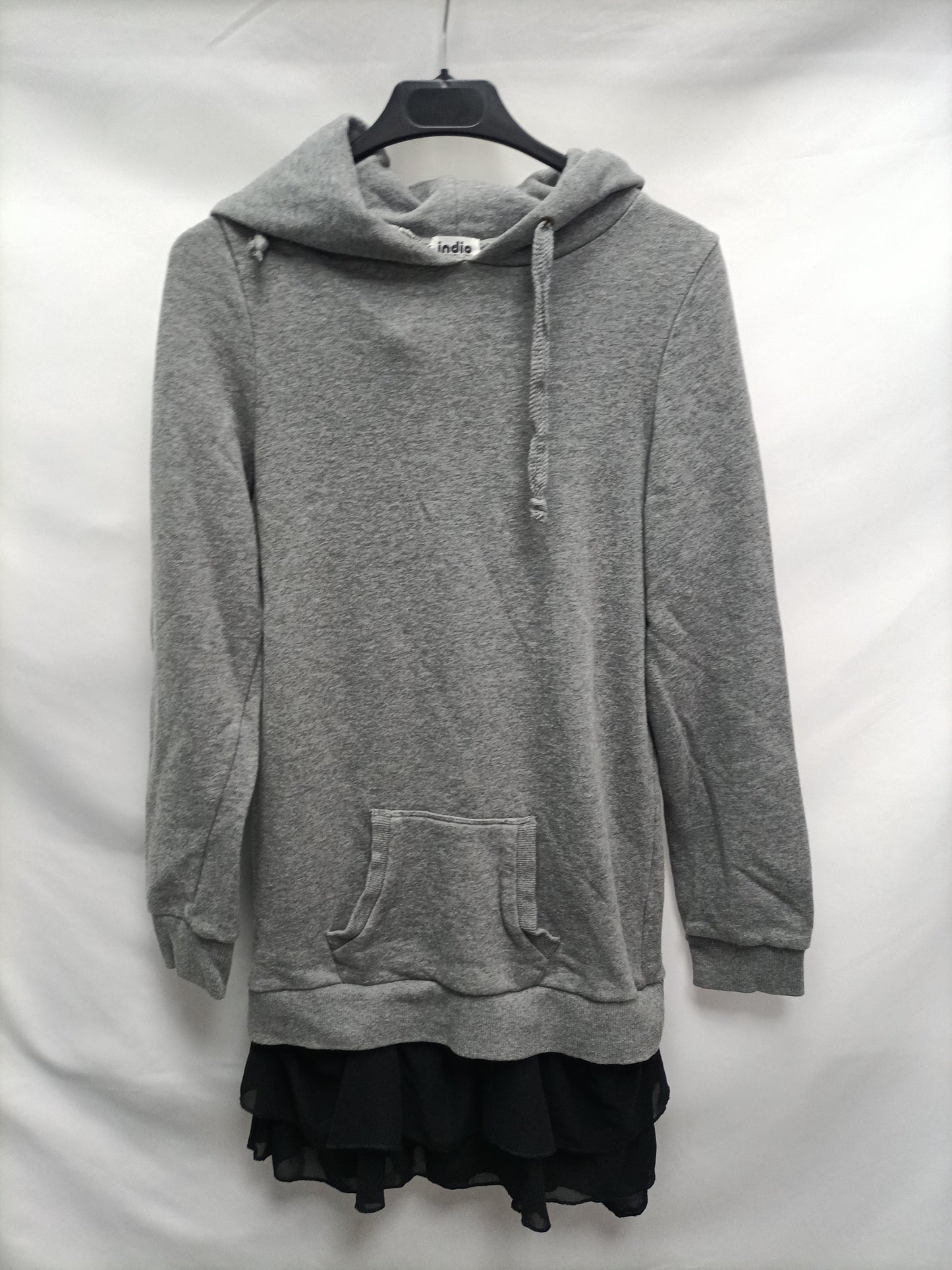 INDIO. Vestido gris sudadera T.m