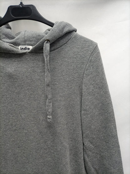 INDIO. Vestido gris sudadera T.m