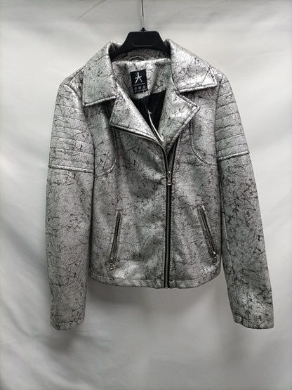 PRIMARK. Cazadora plateada T.36