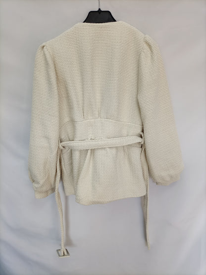 WHITE TEA. Beige tweed jacket Your(s)