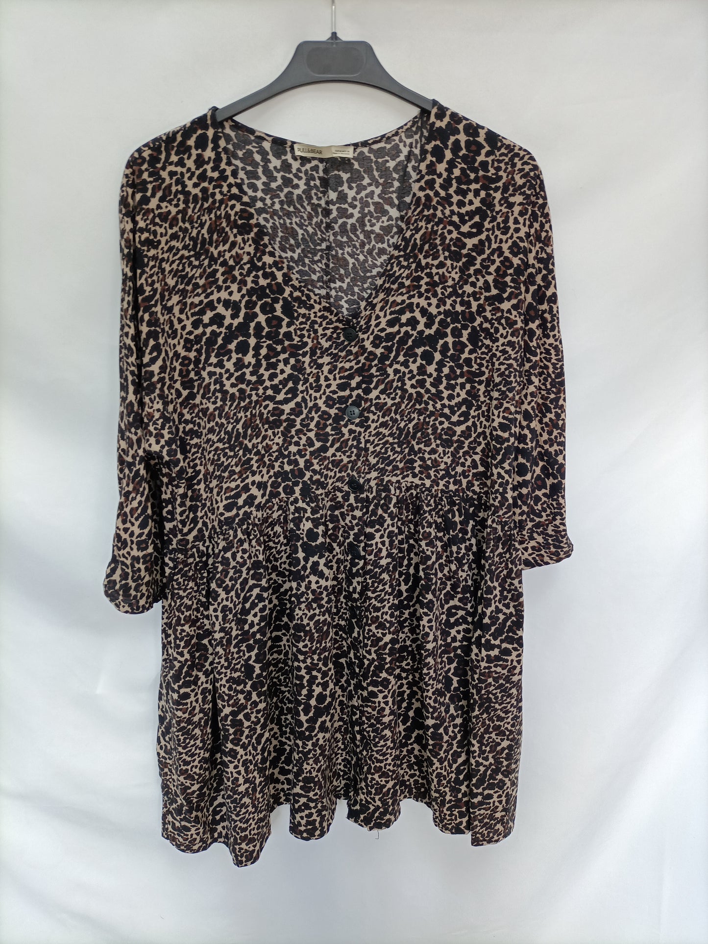 PULL&BEAR. Vestido corto animal print T.m