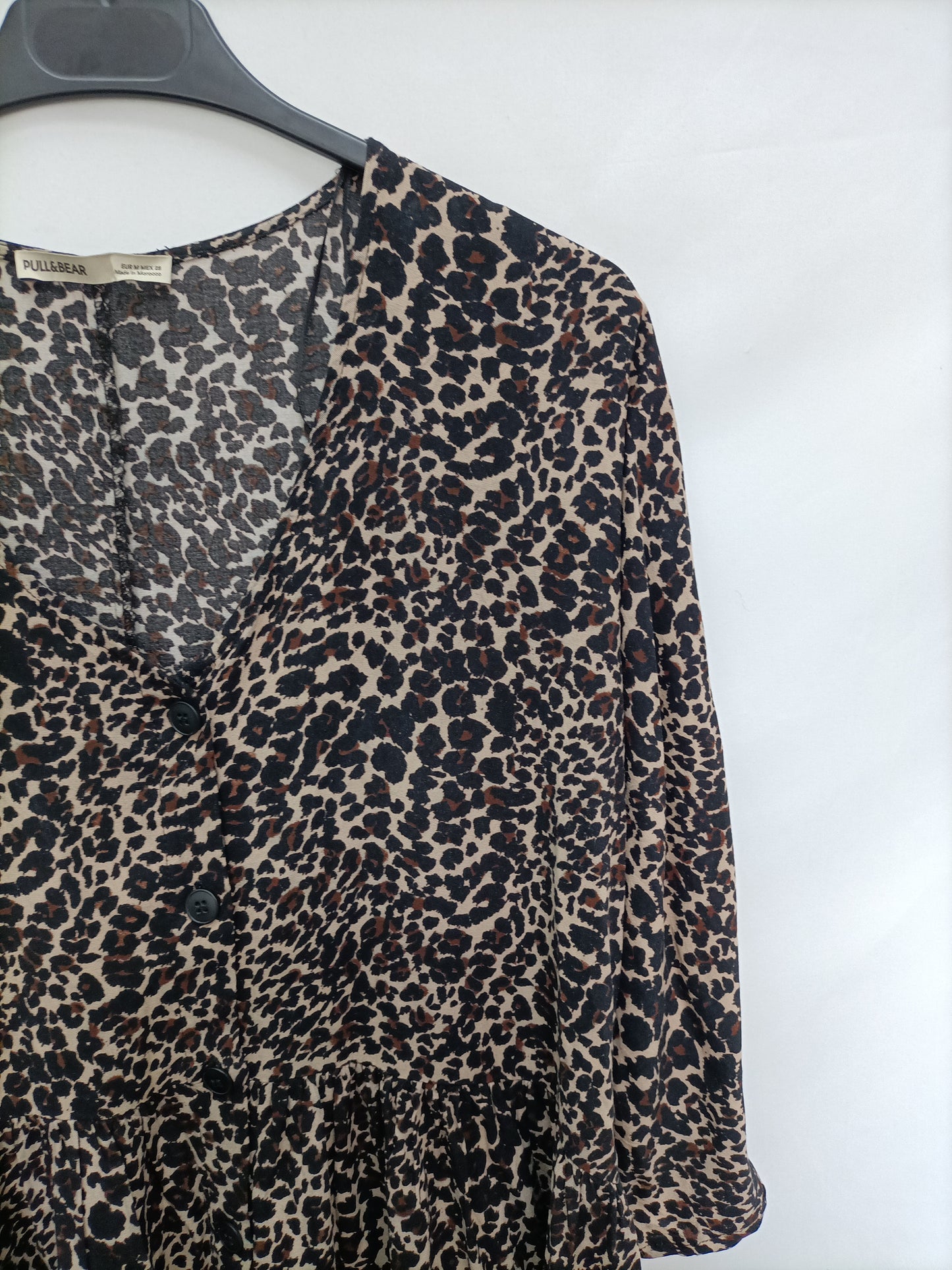 PULL&BEAR. Vestido corto animal print T.m
