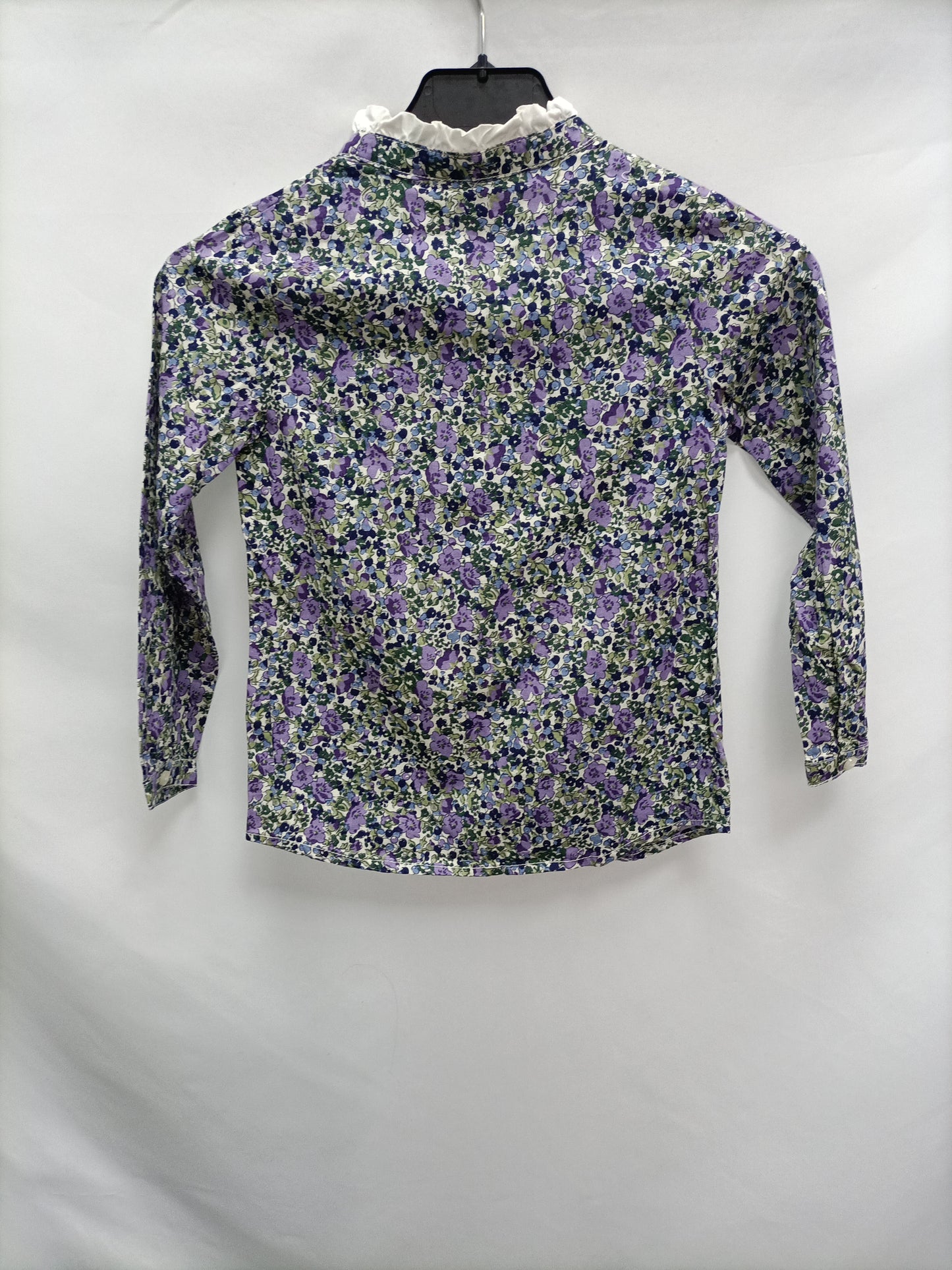 LENTEJITO. Purple floral shirt, size 5 years