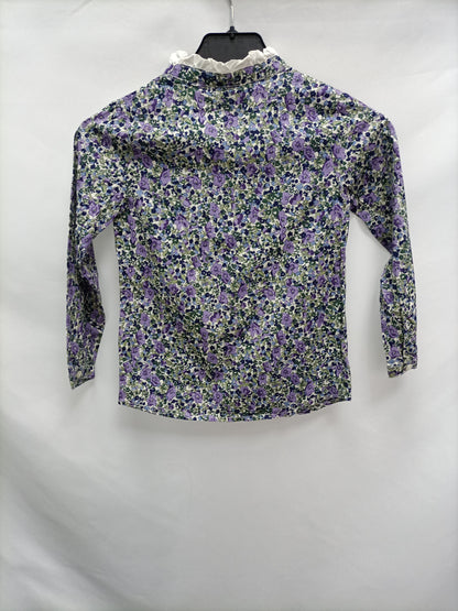 LENTEJITO. Purple floral shirt, size 5 years