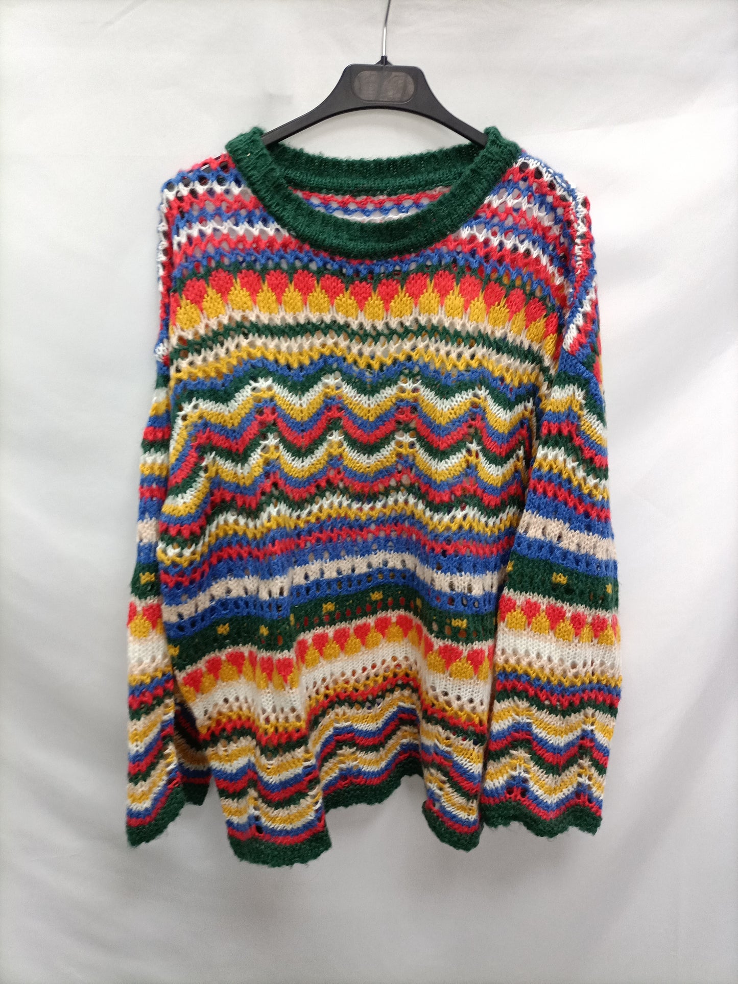 OTRAS. Jersey punto abierto multicolor T.u