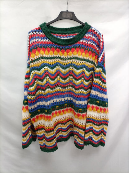 OTRAS. Jersey punto abierto multicolor T.u