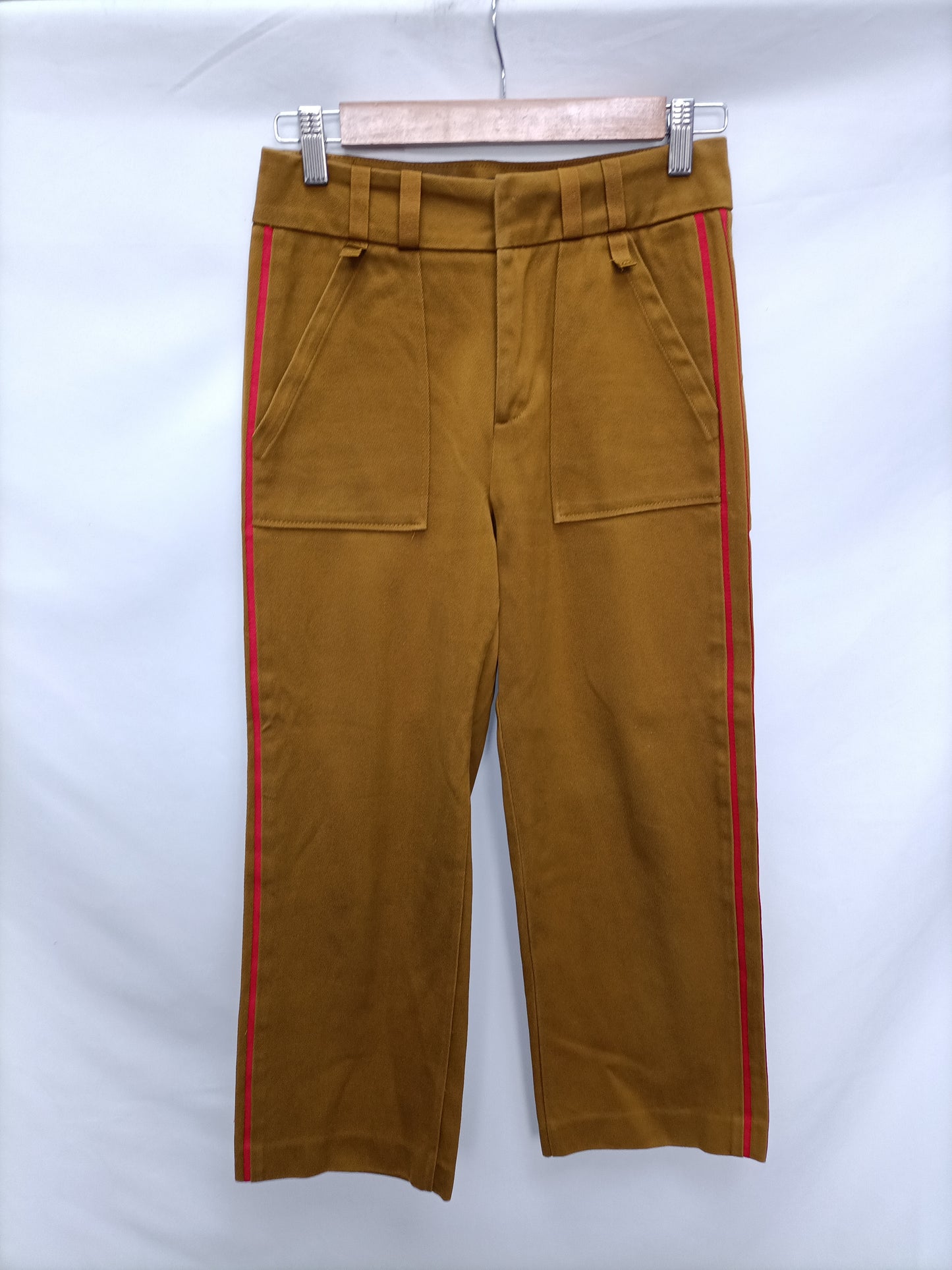 ZARA. Mustard straight trousers S.xs