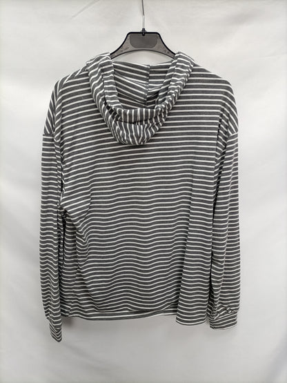 OTRAS. Sudadera gris y blanca rayas T.u(m)