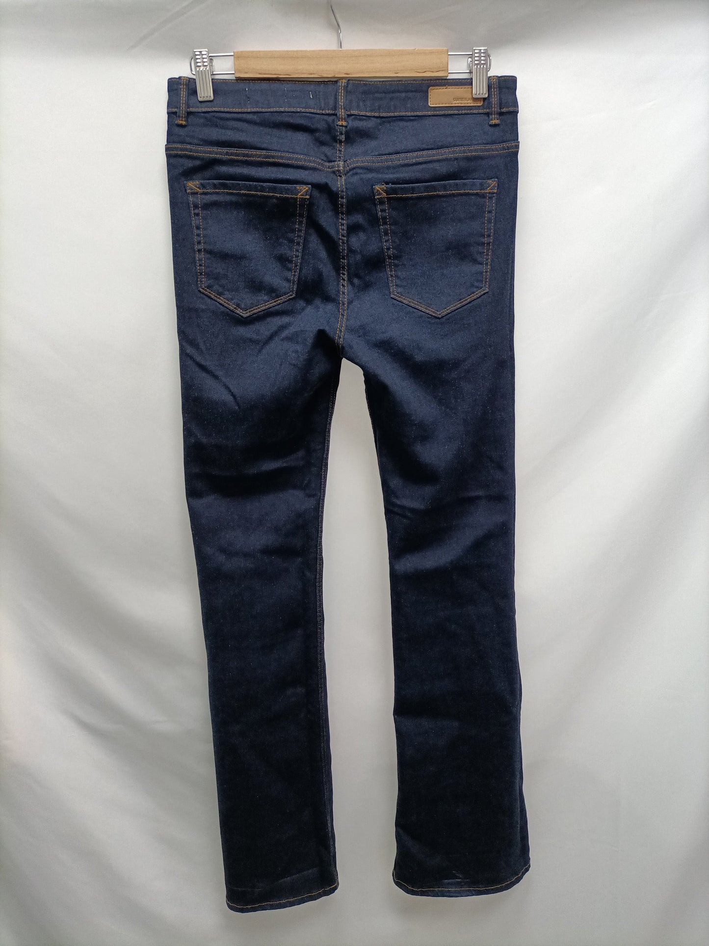 BLANCO. Pantalón de campana T.36