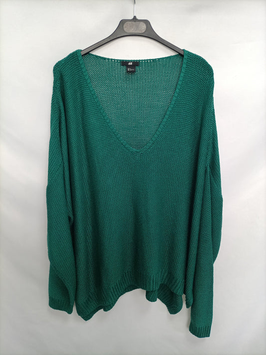 H&M. Jersey verde punto T.L
