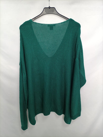 H&M. Jersey verde punto T.L