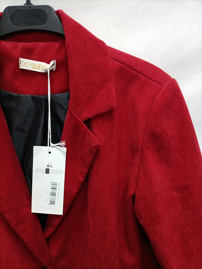 VALENTINA. Red corduroy blazer TL