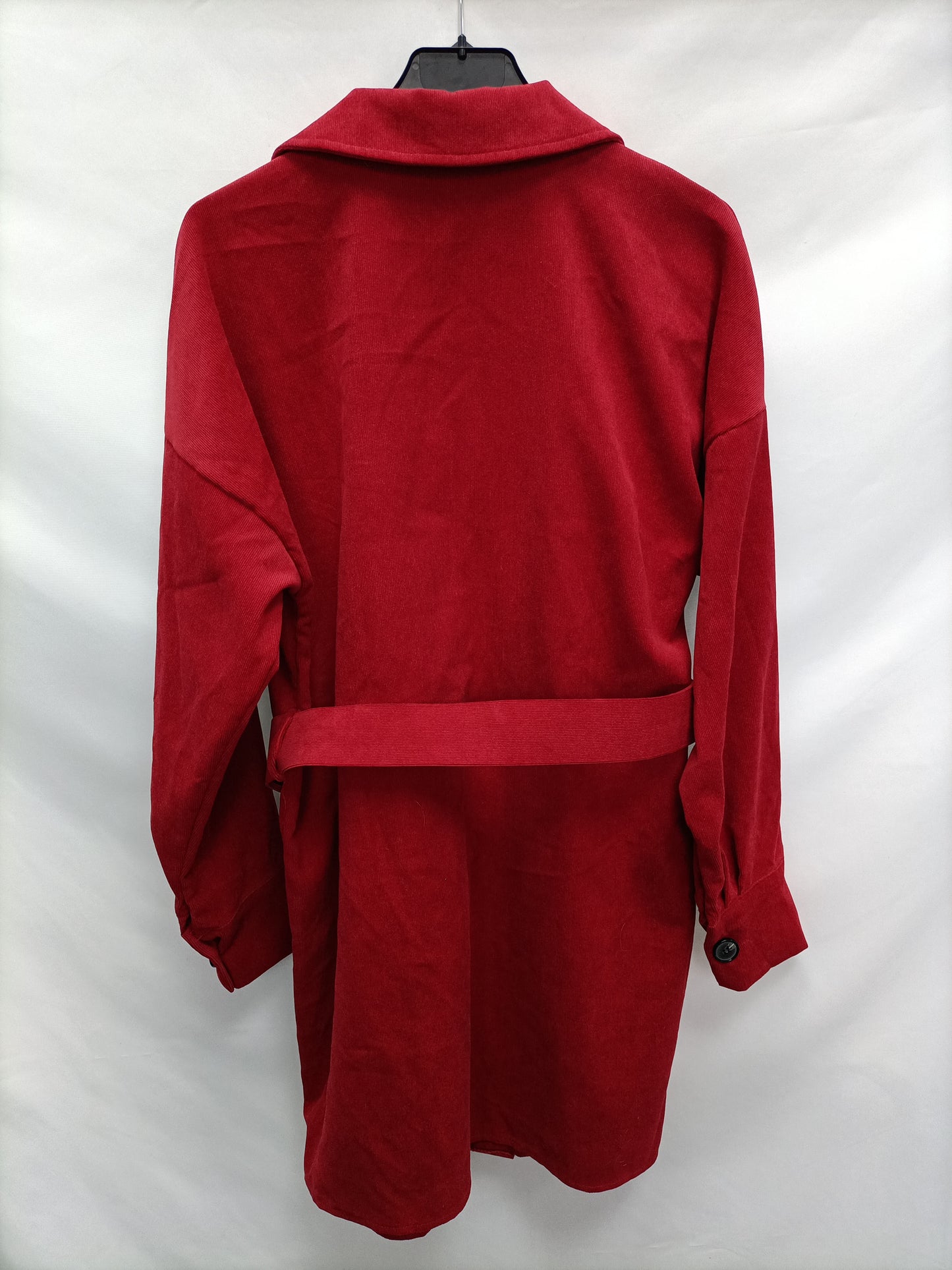 VALENTINA. Vestido pana rojo T.m