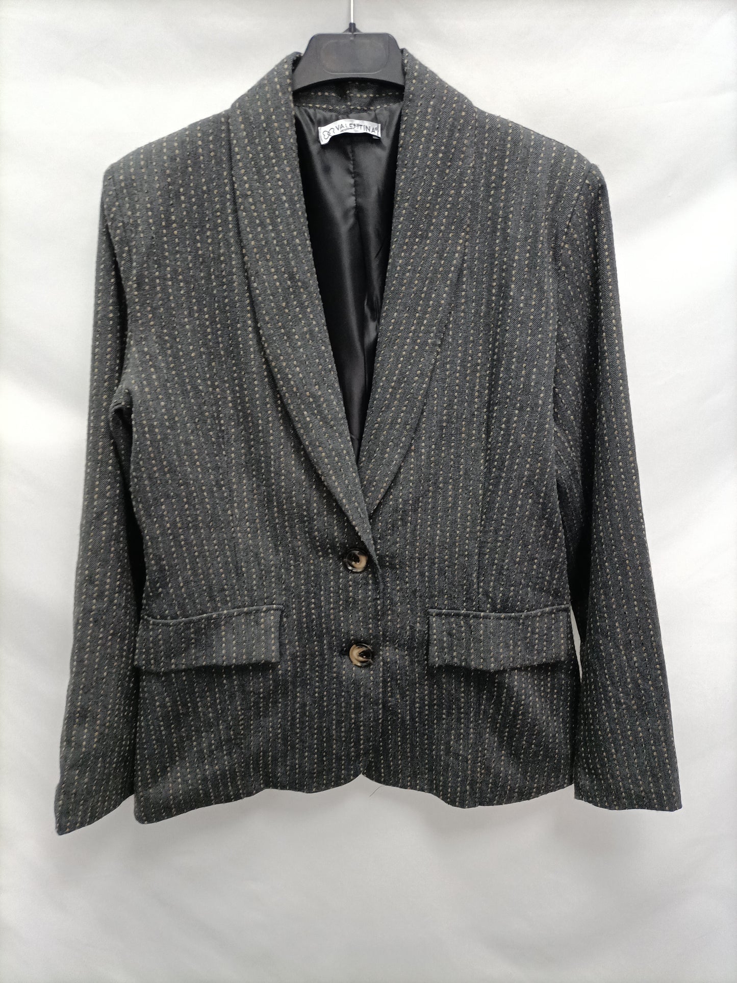 VALENTINA. Blazer gris rayas T.m
