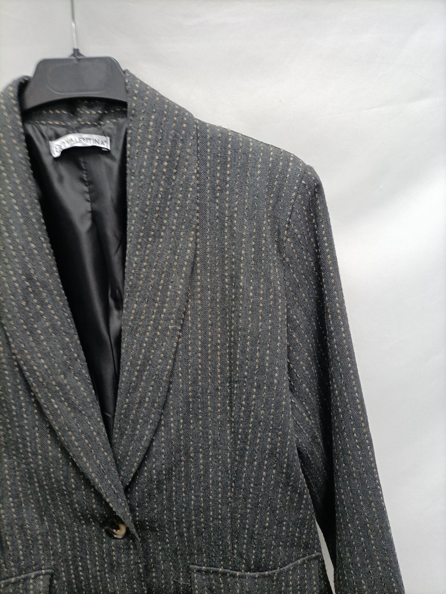VALENTINA. Blazer gris rayas T.m