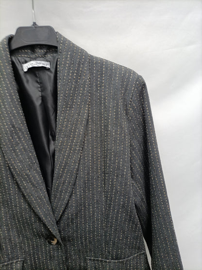VALENTINA. Blazer gris rayas T.m