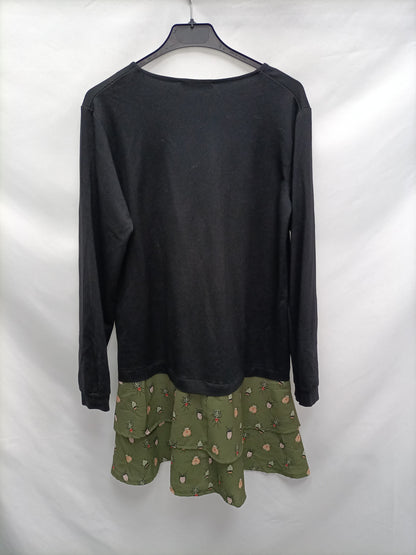 VALENTINA. Black ruffled dress Tm