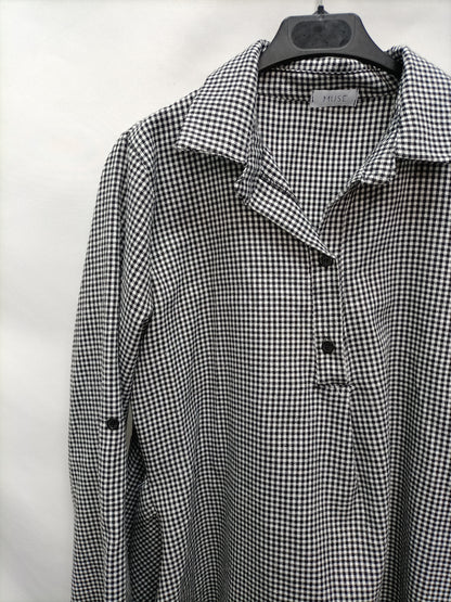 MUSE. Blusa cuadros vichy T.u(l)