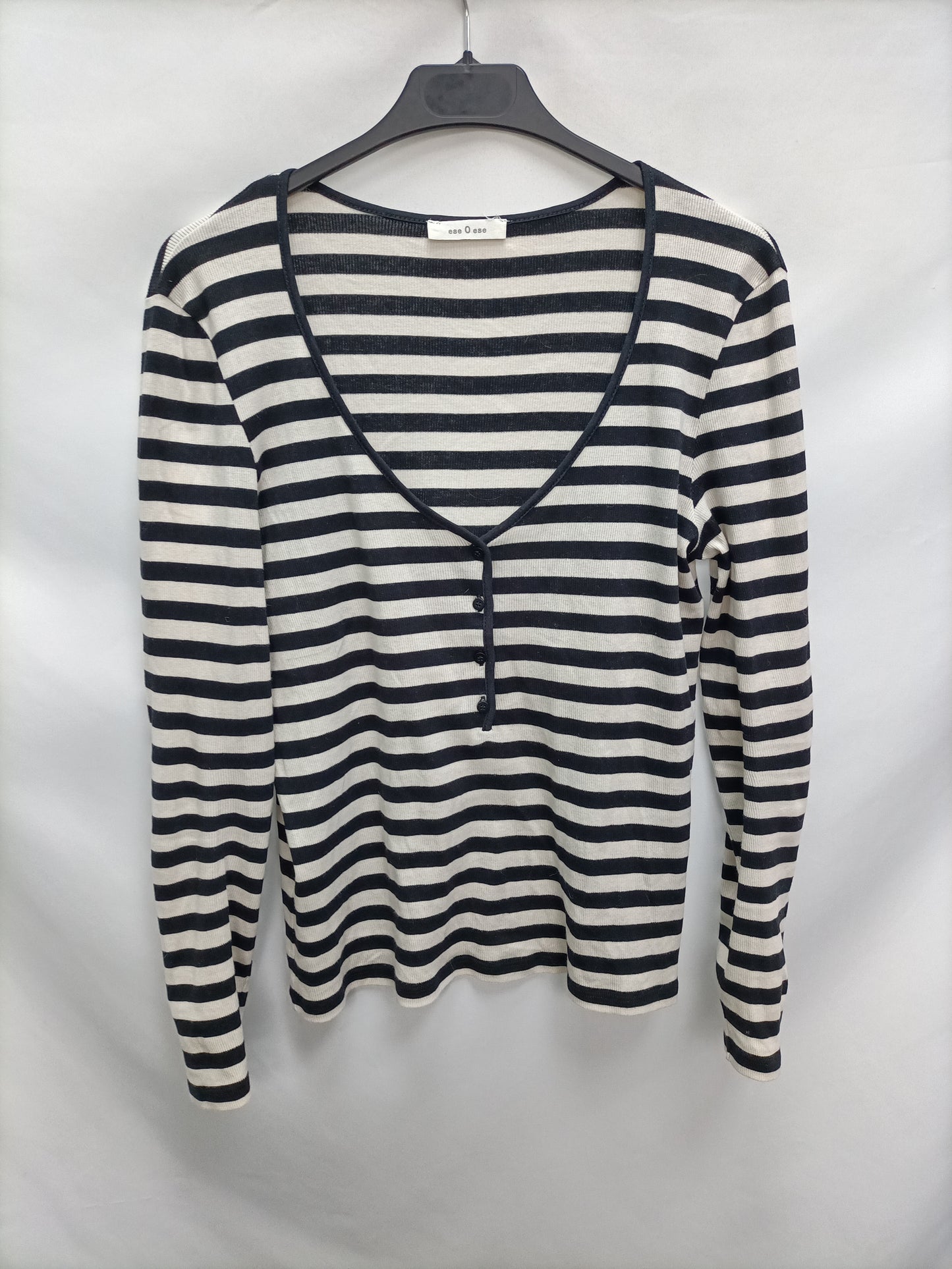 THAT OR THAT. Striped ribbed top TM