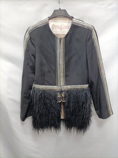 MARKET. I DEVOTA & LOMBA. Chaqueta pelito y abalorios T.42(S)