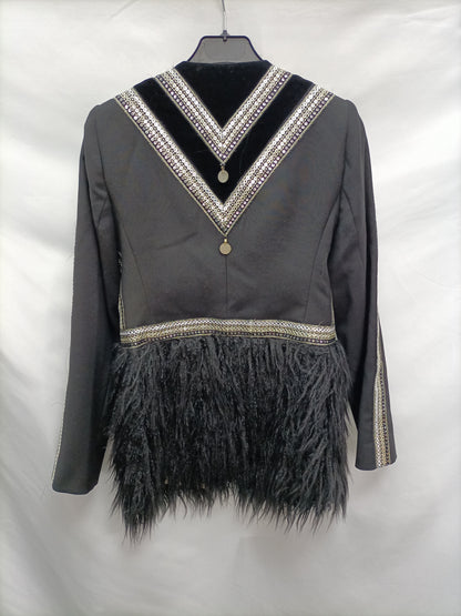 MARKET. I DEVOTA & LOMBA. Chaqueta pelito y abalorios T.42(S)