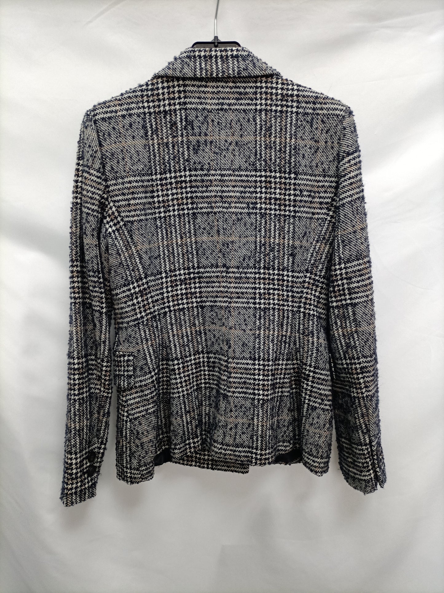 ZARA. Blazer cuadros cruzada T.s