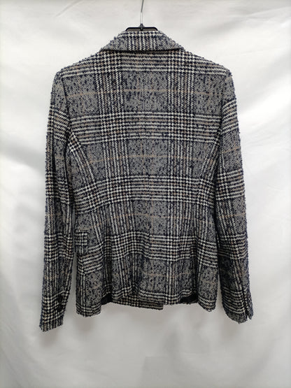 ZARA. Blazer cuadros cruzada T.s