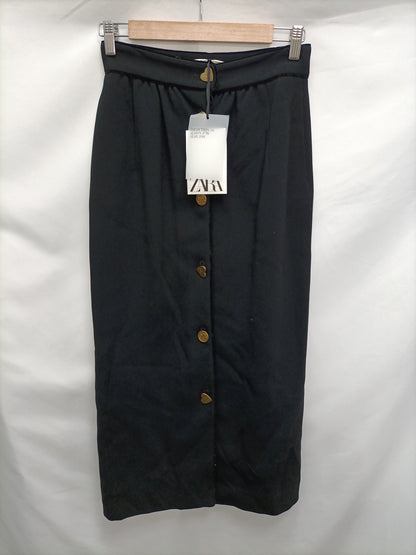 ZARA. Falda midi Abotonada T.s