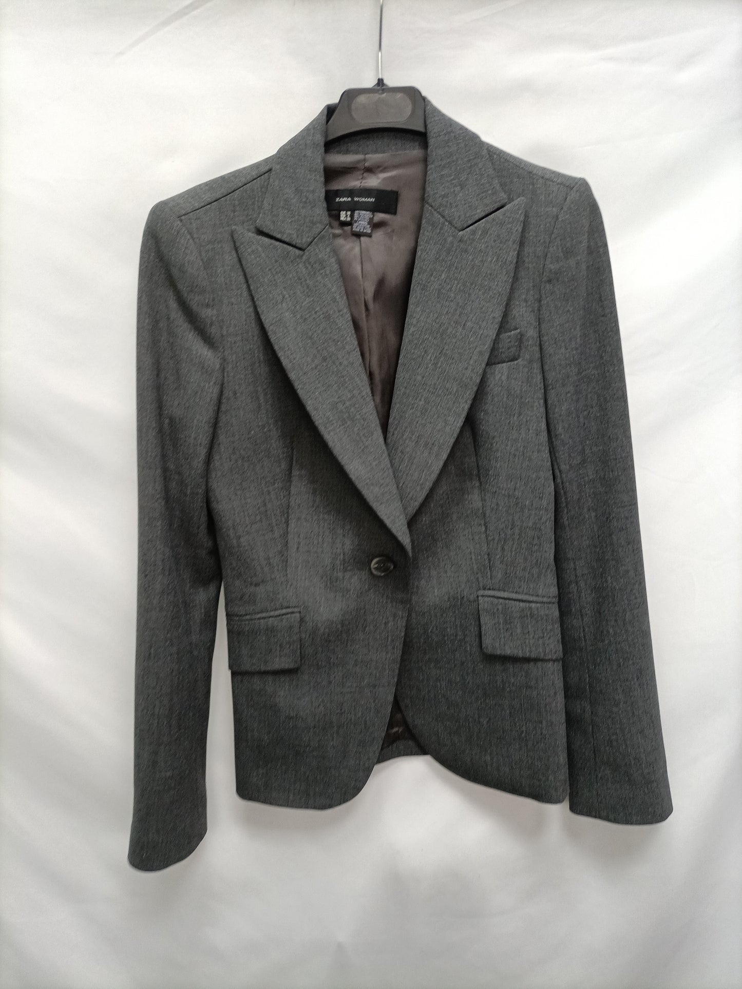 ZARA. Blazer gris traje  T.36