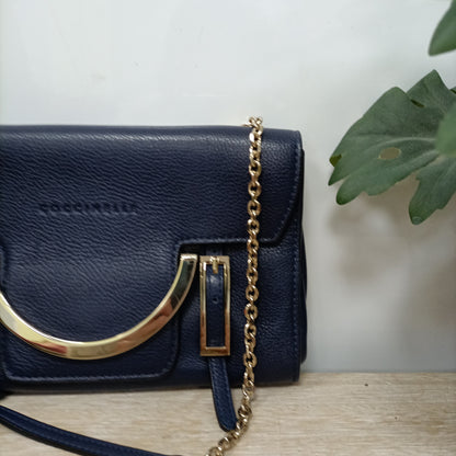 COCCINELLE. Mini blue bag