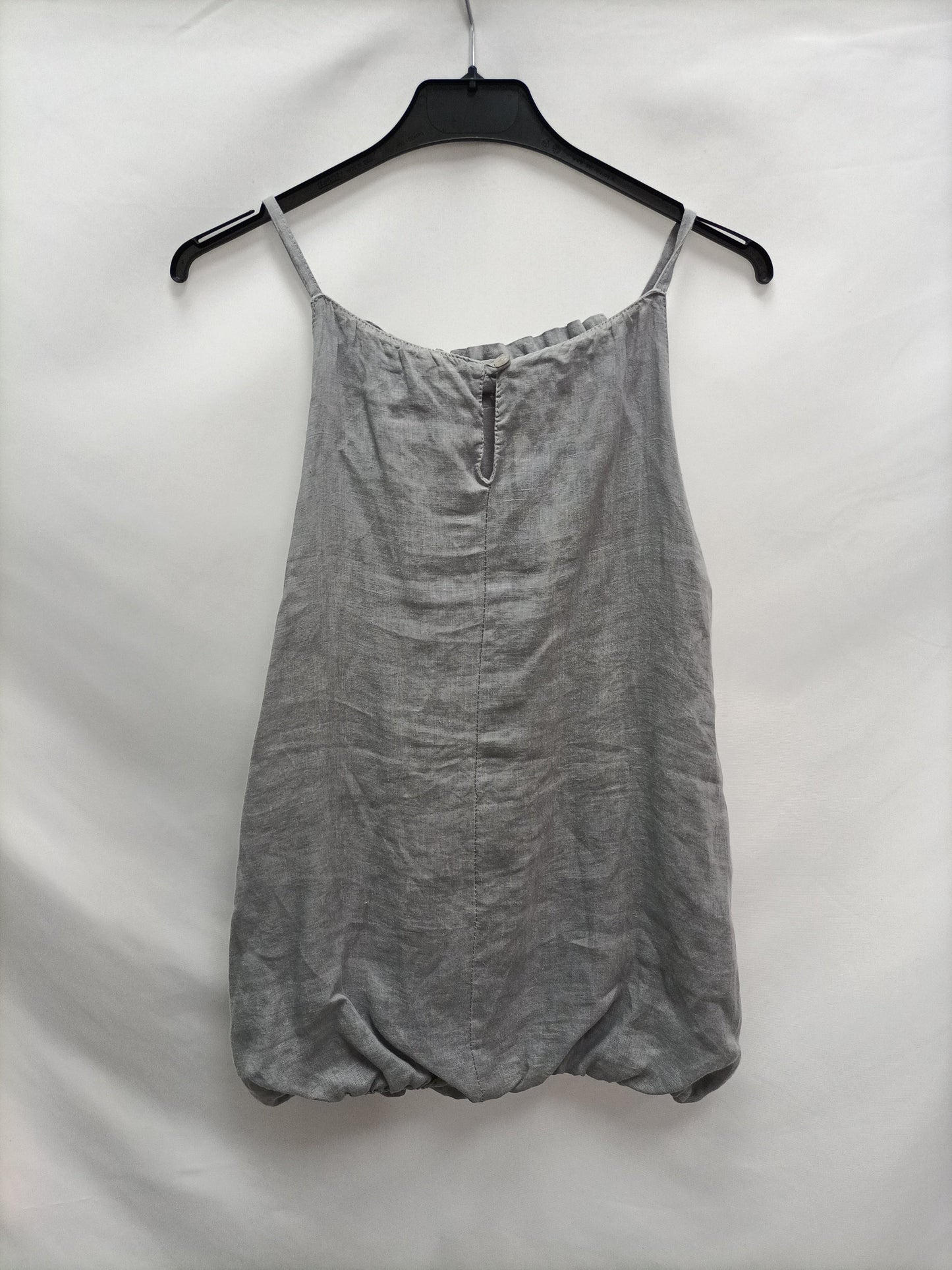 OTRAS. Top lino gris T.m