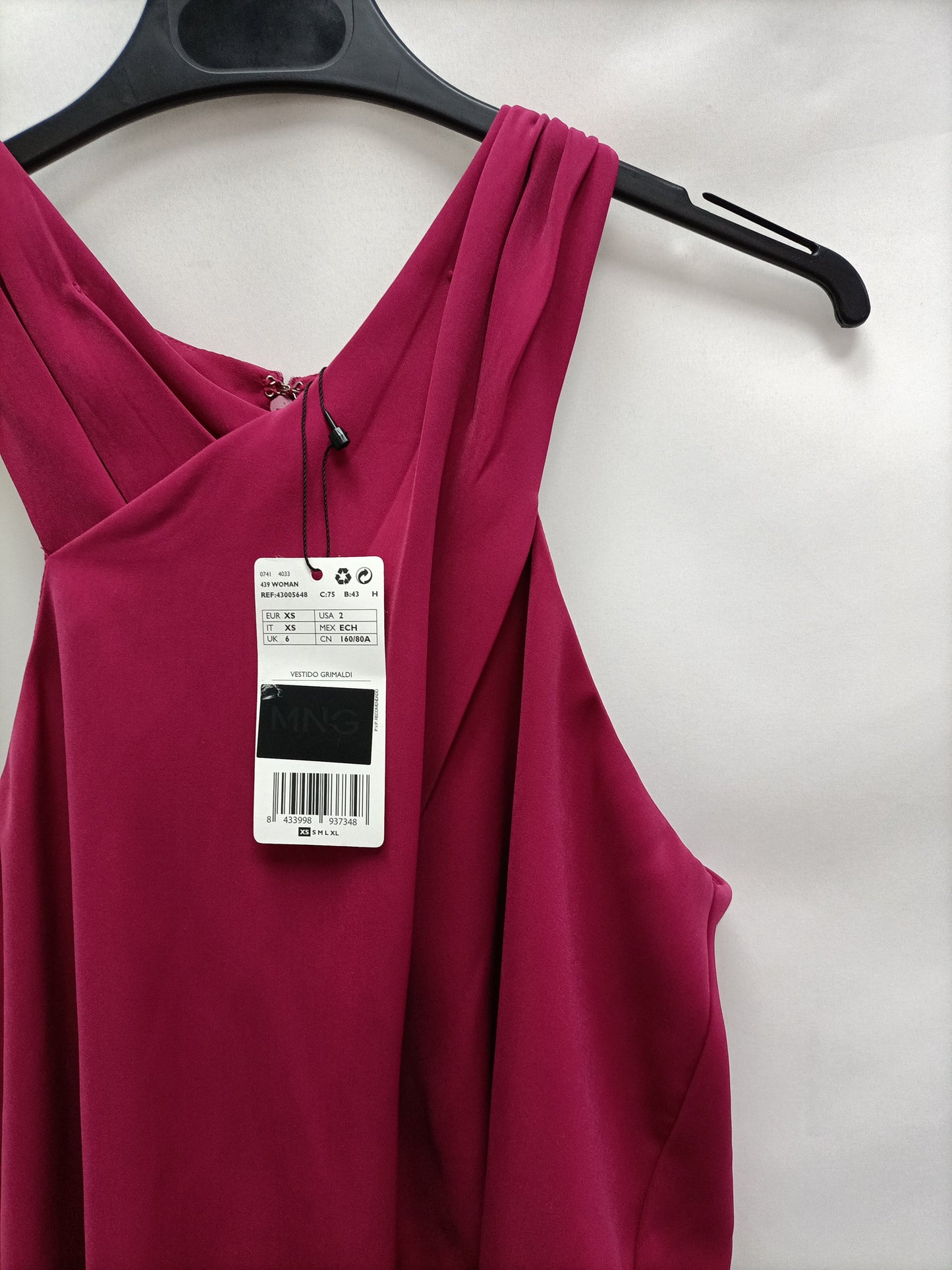 MANGO. Vestido fluido buganvilla  T.xd