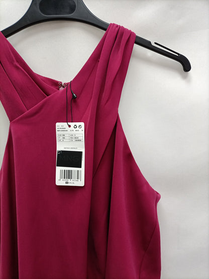 MANGO. Vestido fluido buganvilla  T.xd