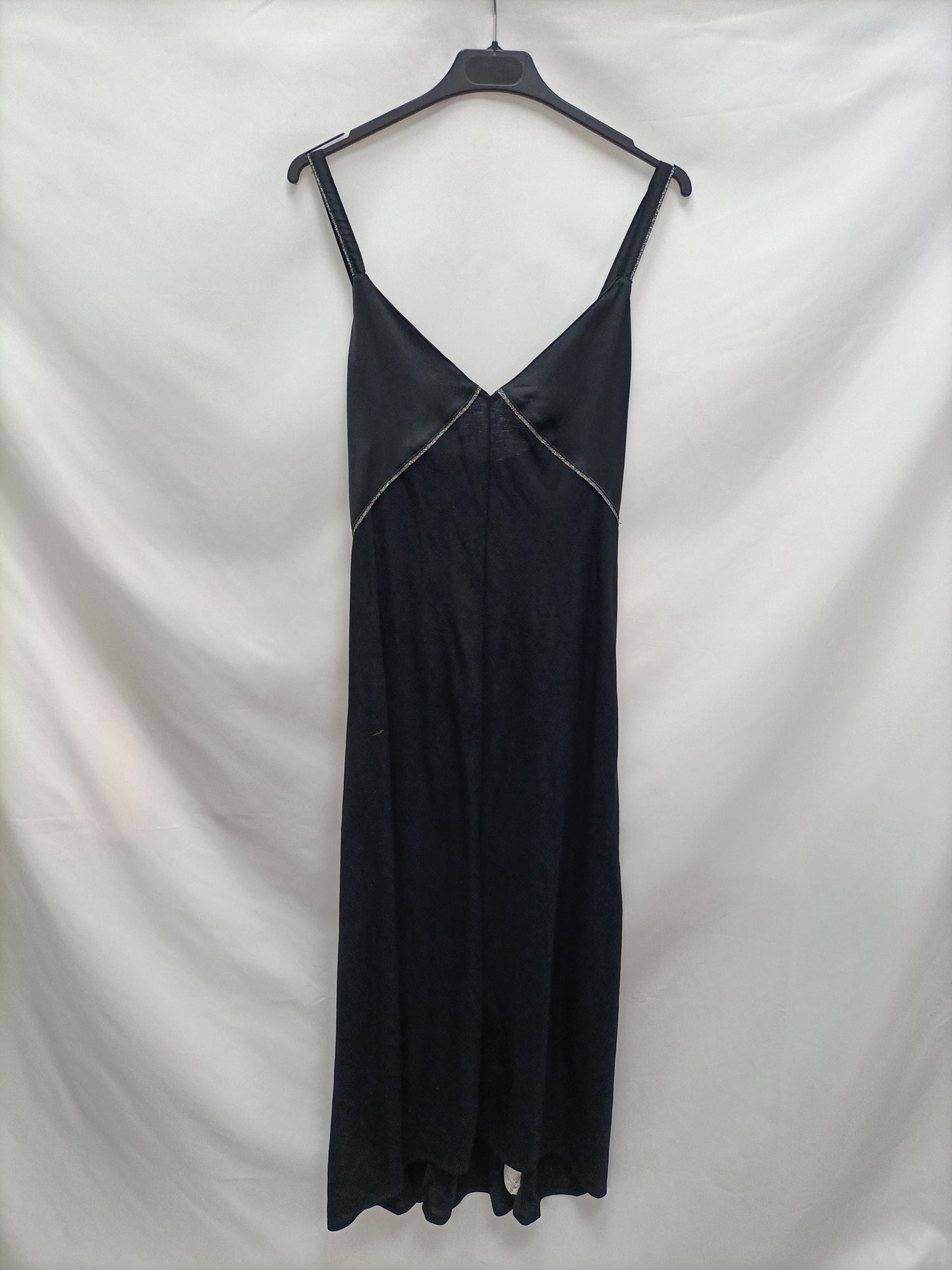 ZARA. Vestido largo Negro T.s