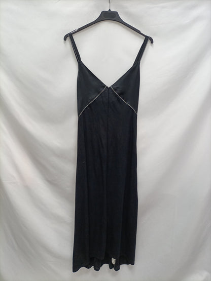 ZARA. Vestido largo Negro T.s