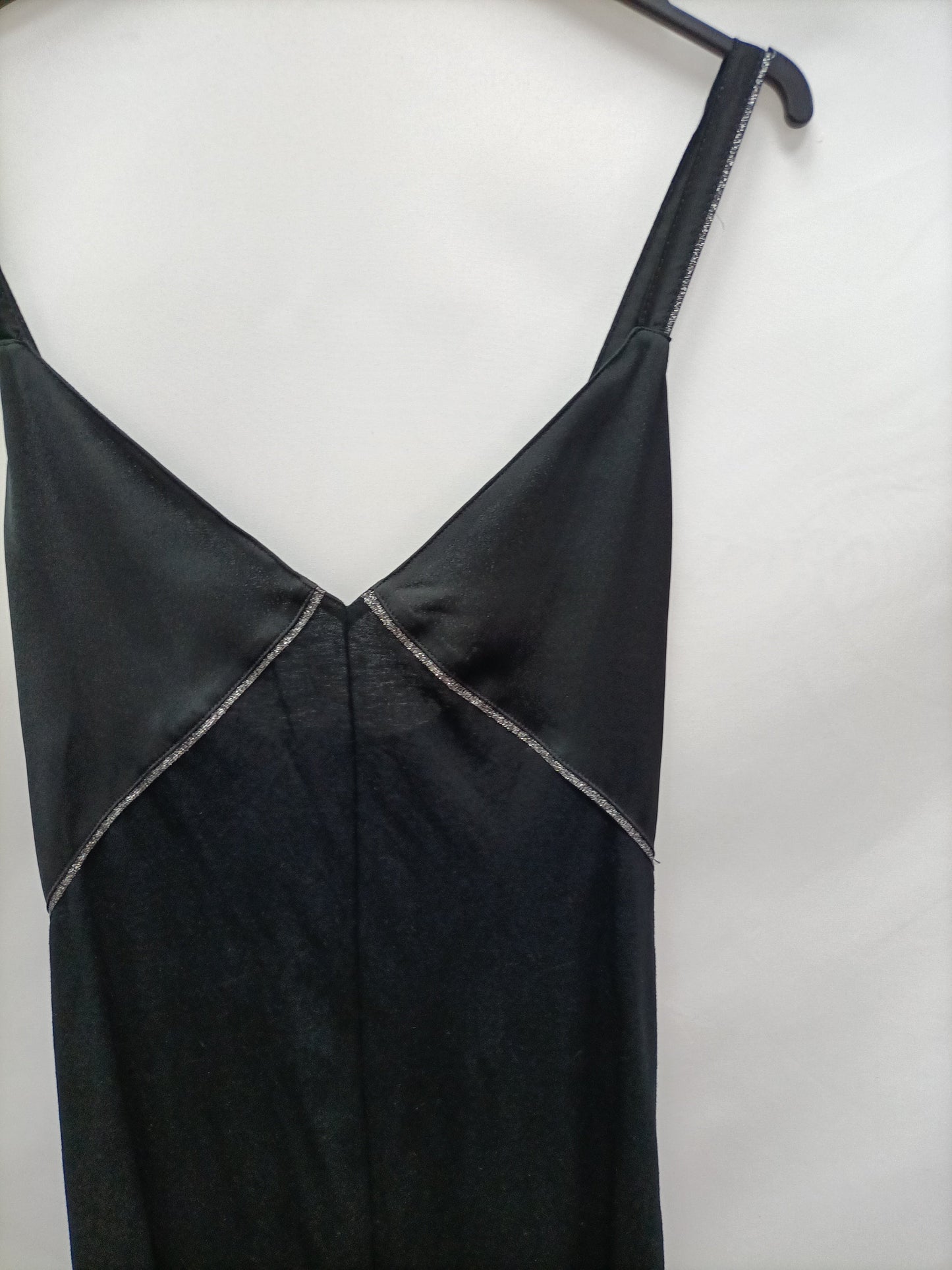 ZARA. Vestido largo Negro T.s