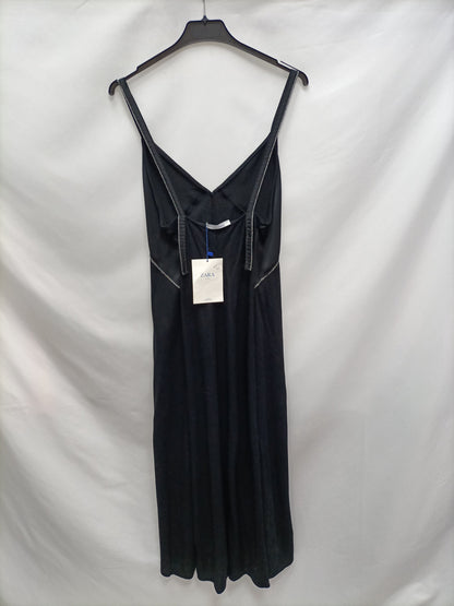 ZARA. Vestido largo Negro T.s