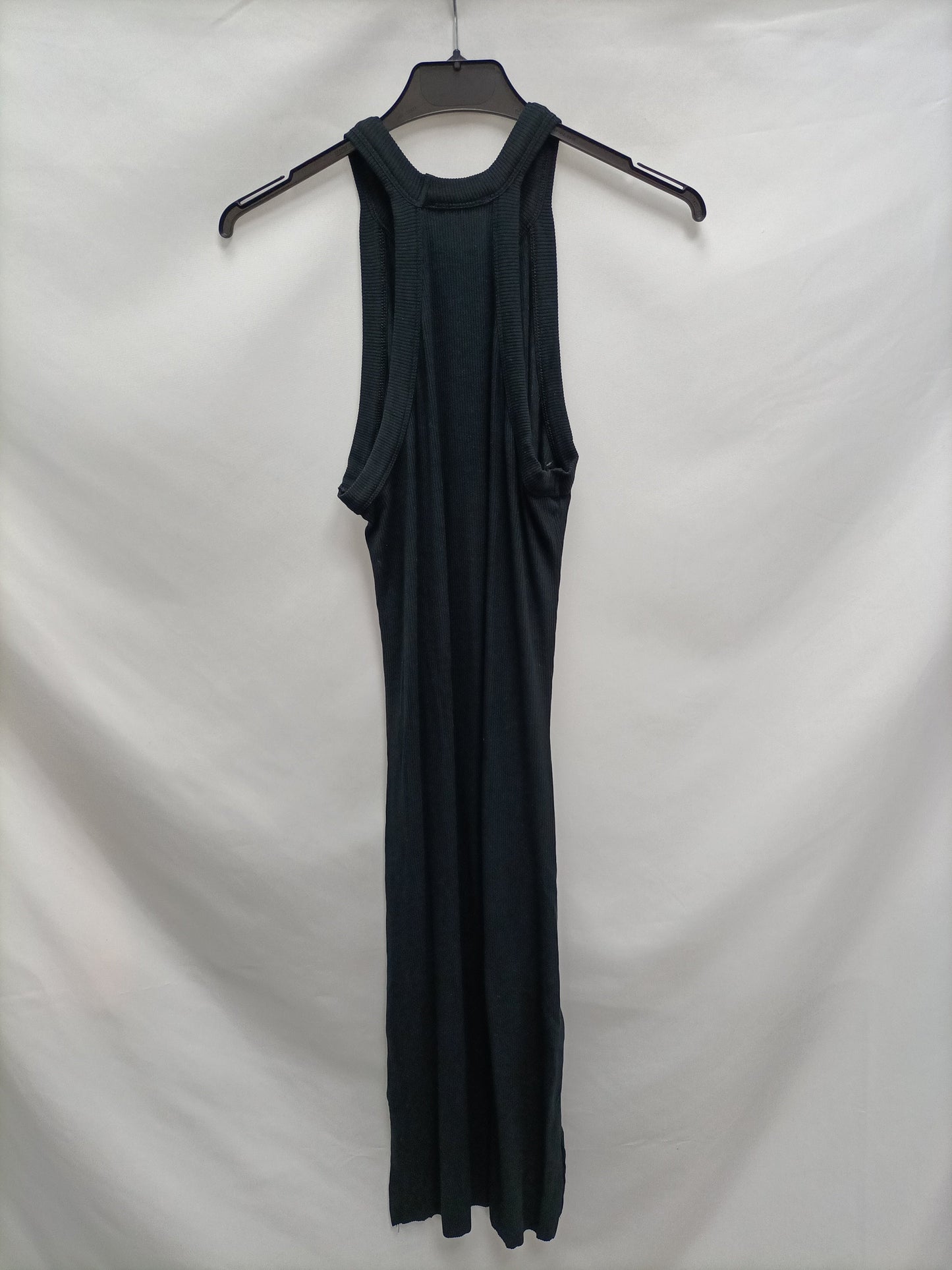 MANGO. Vestido midi Negro T.s