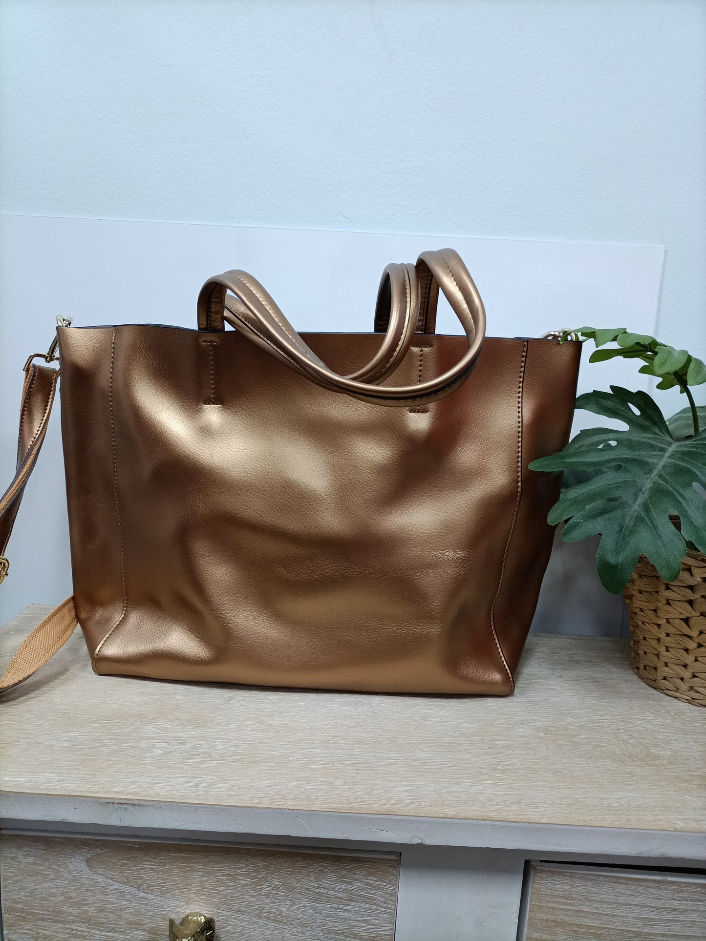 marketOTRAS. Bolso shopper ocre
