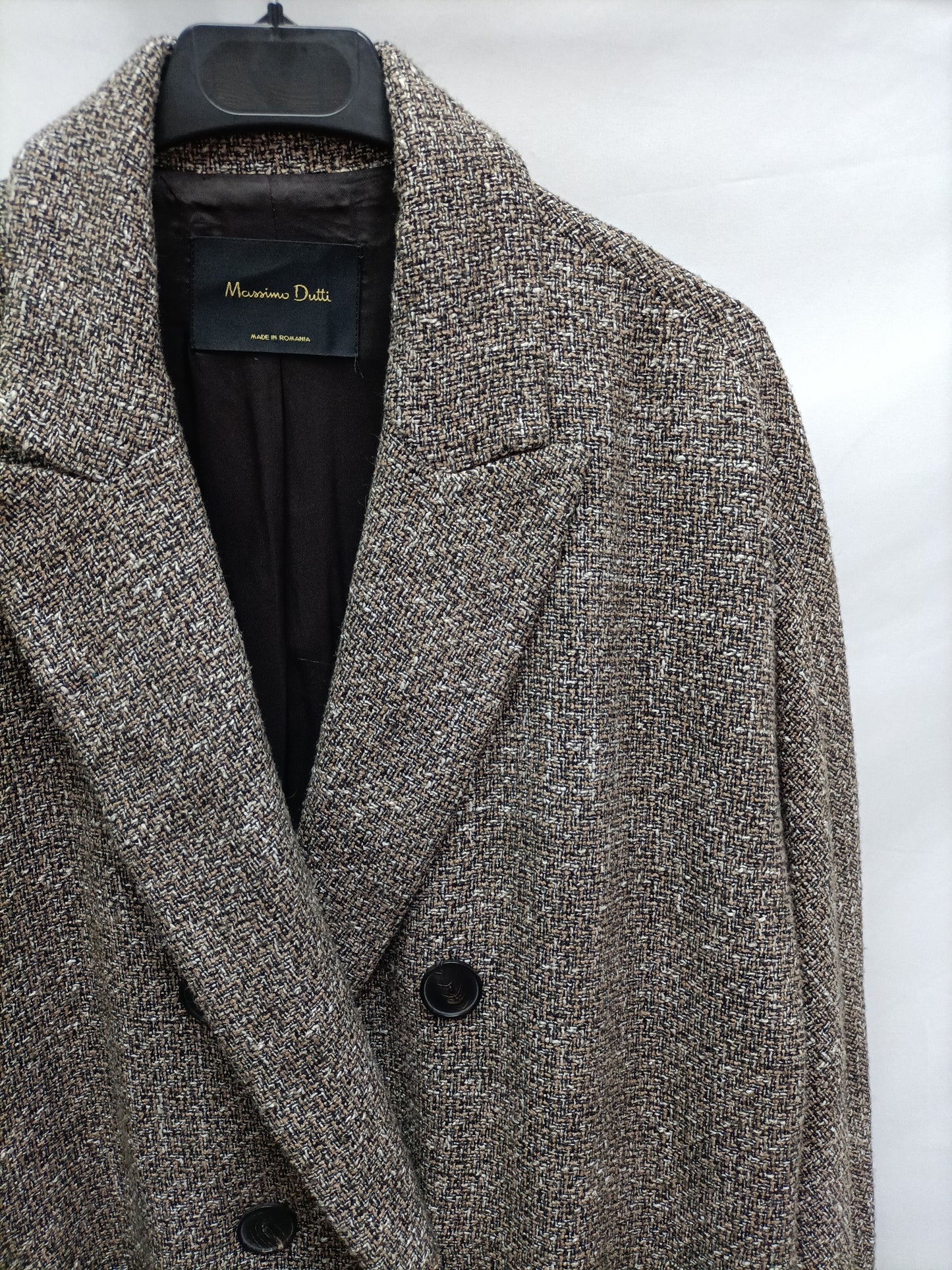 MASSIMO DUTTI. Tm fluid tweed coat