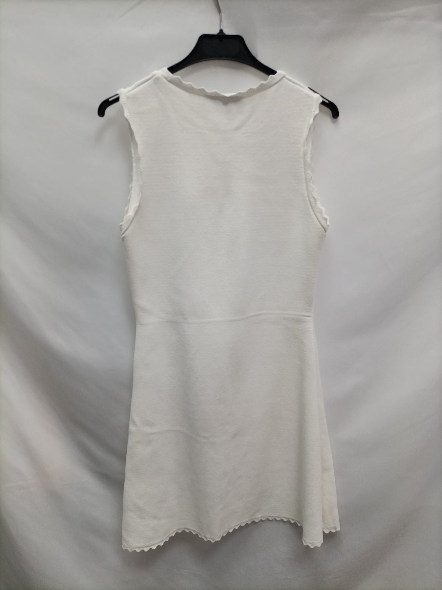 ZARA. Vestido blanco punto T.m