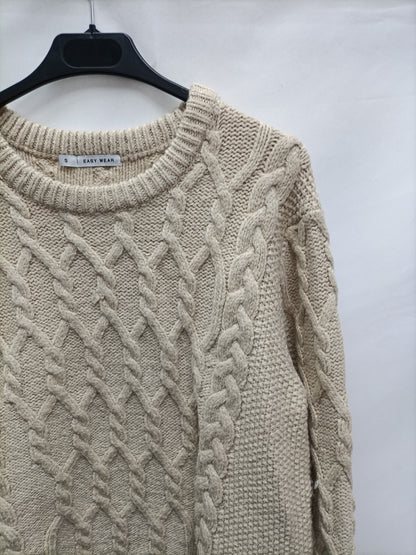 EASY WEAR. Jersey cortito beige   T.s